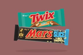 Mars, Snickers & Twix Medium Bar 35-57g - $2.50ea or $2ea with the app