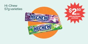 HI-CHEW 57g Varieties $2.50ea with any Slurpee purchase
