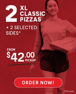 2 XL Classic Pizzas + 2 Selected Sides