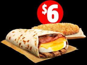 Bbq Brekky Wrap + Hash Brown