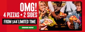 4 Pizzas + 2 Sides Pick Up Or Delivered