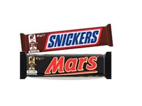 Mars Medium Bar and M&Ms 44g - 56g Varieties - $2.50