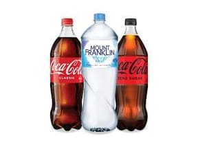 Coke, Fanta or Mt Franklin 1.25-1.5 Litre Varieties - 2 for $8 or 3 for $11